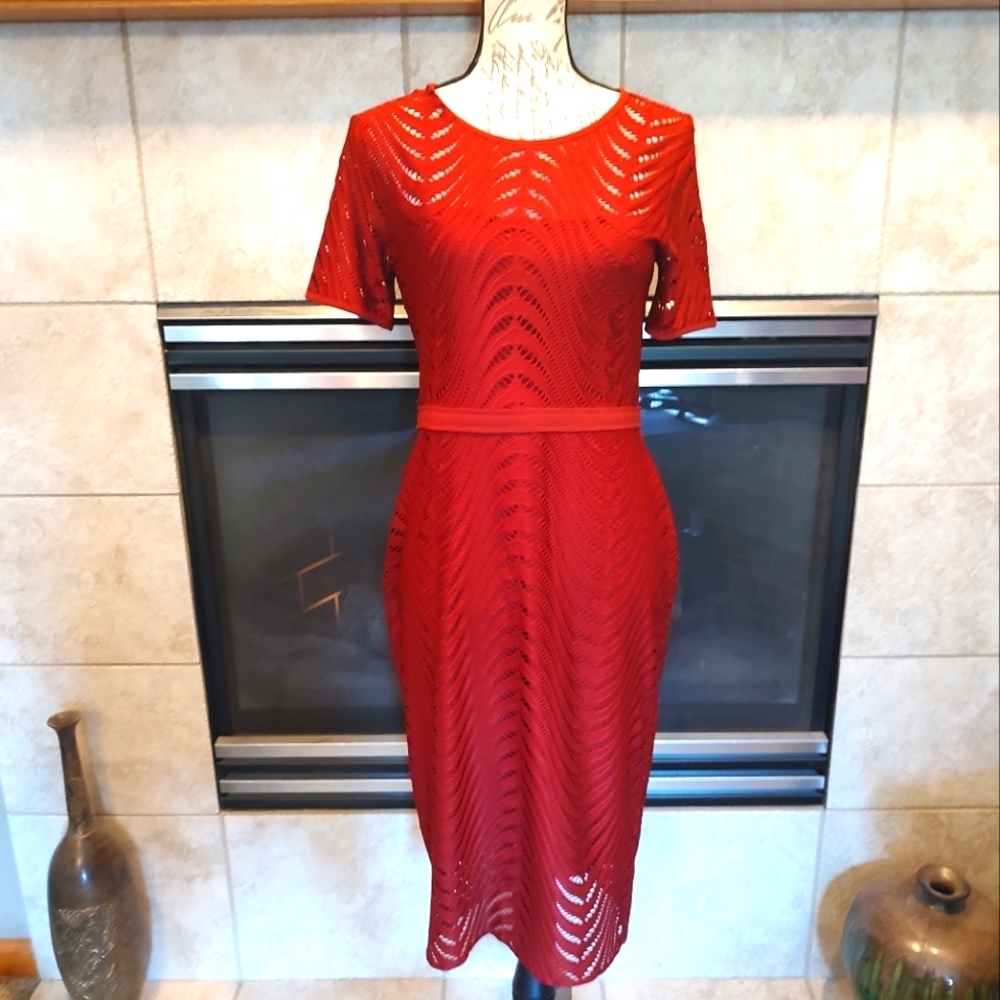 Cynthia Steffe Small Red Lace Dress! NWT